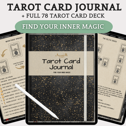 Digital Tarot Card Journal + 78 Tarot Card Full Deck Stickers